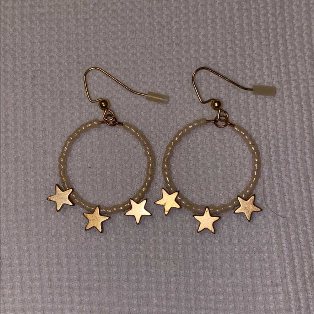 beaded star earrings!